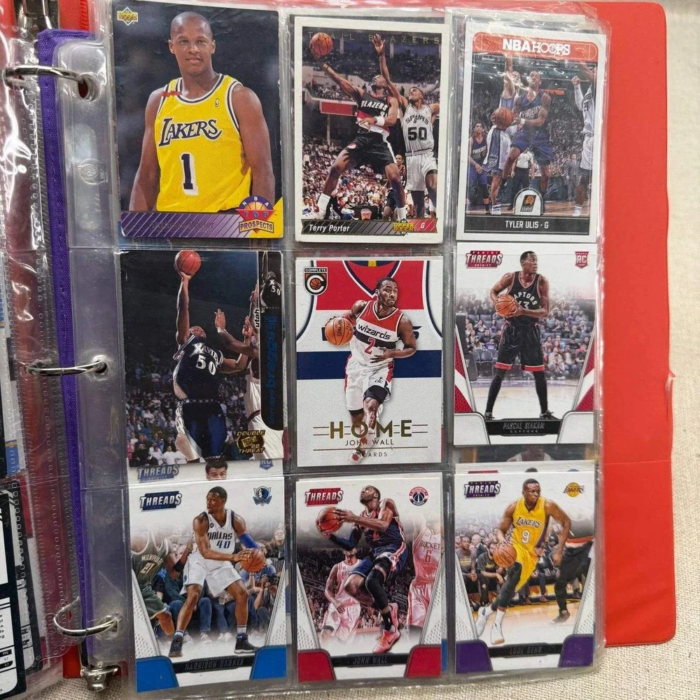 NBA Basketball Card Lot Panini Hoops Donruss Threads Rookie Cards Albums